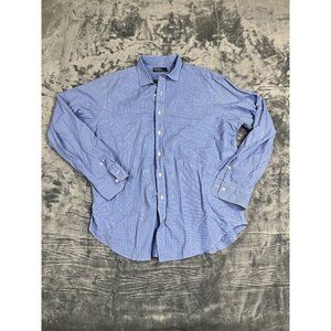 Polo Ralph Lauren Blue Check Long Sleeve Button-Down Shirt Mens XL Cotton